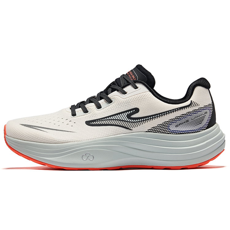 

Erke Кроссовки для бега Smocking Cushioning Rebound Low Top, мужские, цвет: микрокристаллический, белый, насыщенный черный