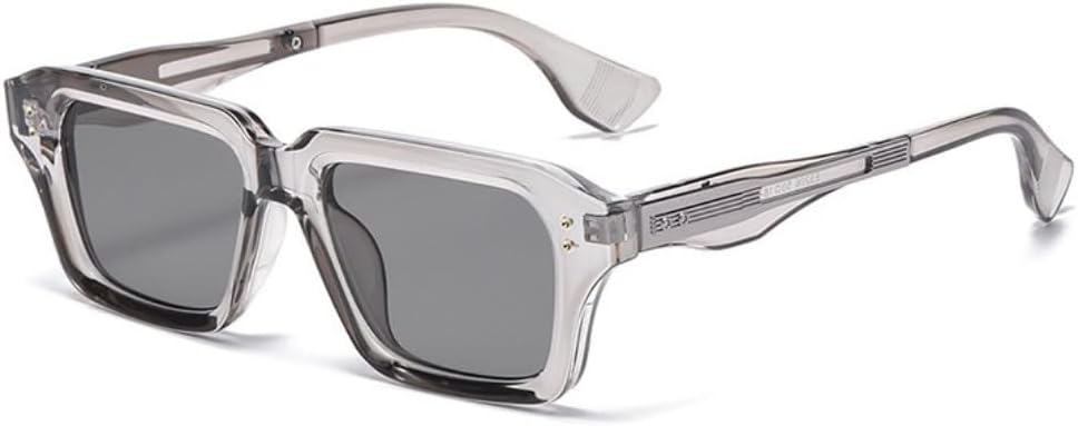 

Ретро солнцезащитные очки для женщин и мужчин, градиентный леопардовый принт, защита от УФ-излучения UV400, прозрачные линзы, оправа с заклепками TVTBBVV, C6 Gray Gray