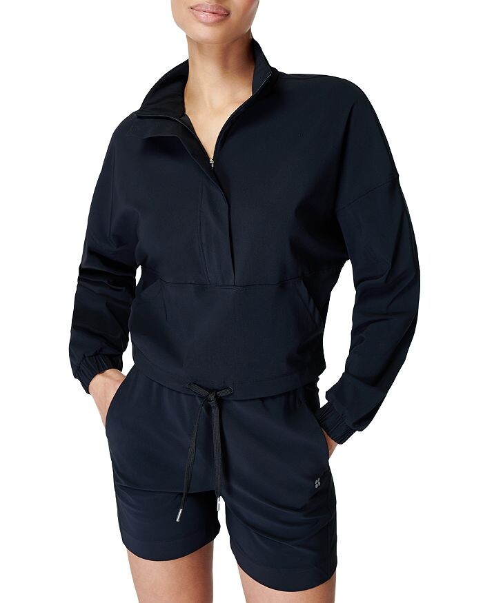 

Пуловер с молнией до половины длины Sweaty Betty Explorer, черный