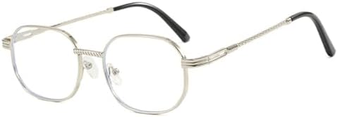 

Ретро-солнцезащитные очки в маленькой металлической оправе для женщин, модные градиентные линзы UV400, солнцезащитные очки в стиле панк темно-зеленого цвета для мужчин MTZJH, Silver Clear