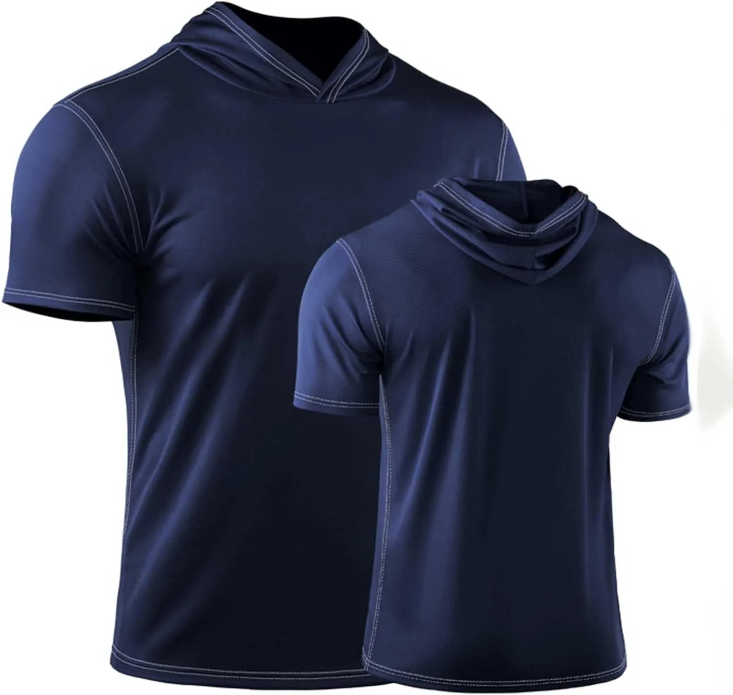 

Мужская футболка с капюшоном, короткий рукав, для тренировок