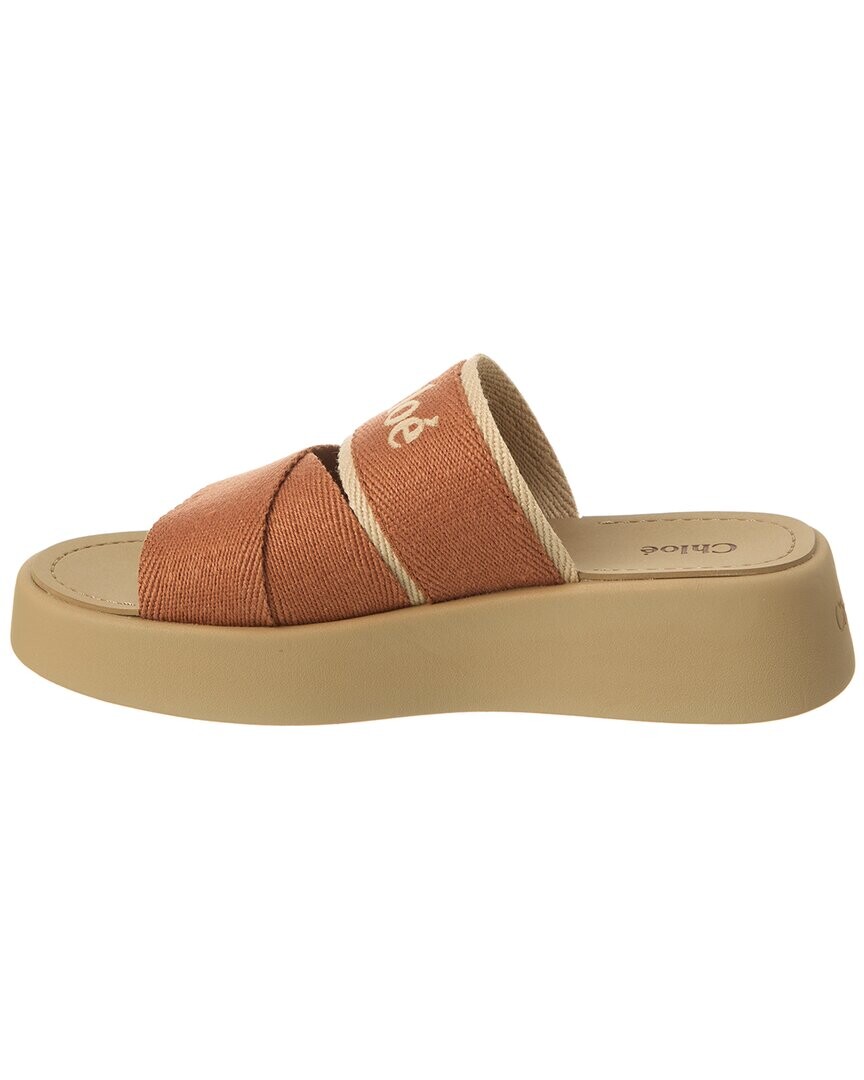 

Сандалии Chloé Mila из парусины на платформе, коричневый