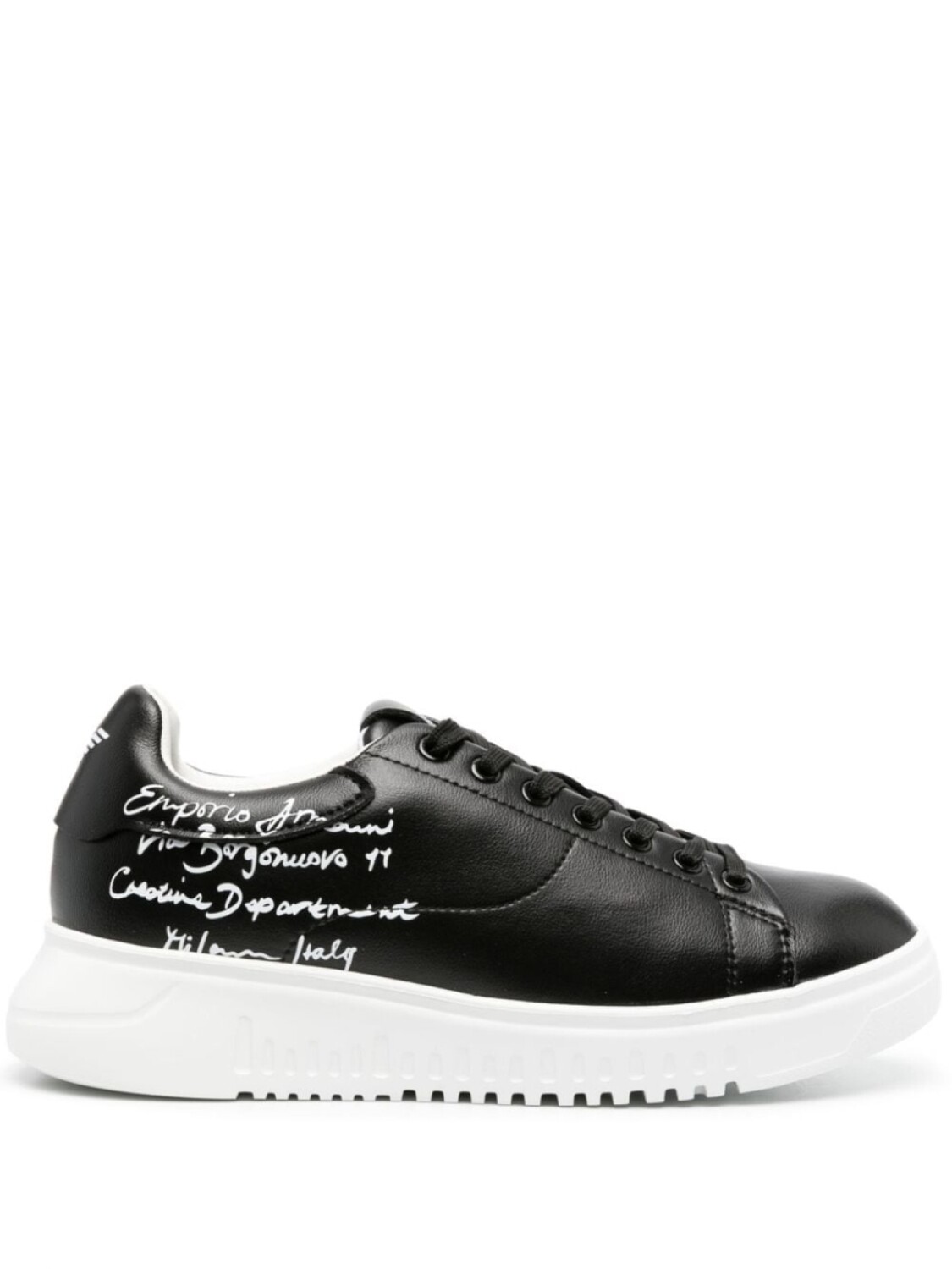 Emporio Armani кроссовки с принтом, черный