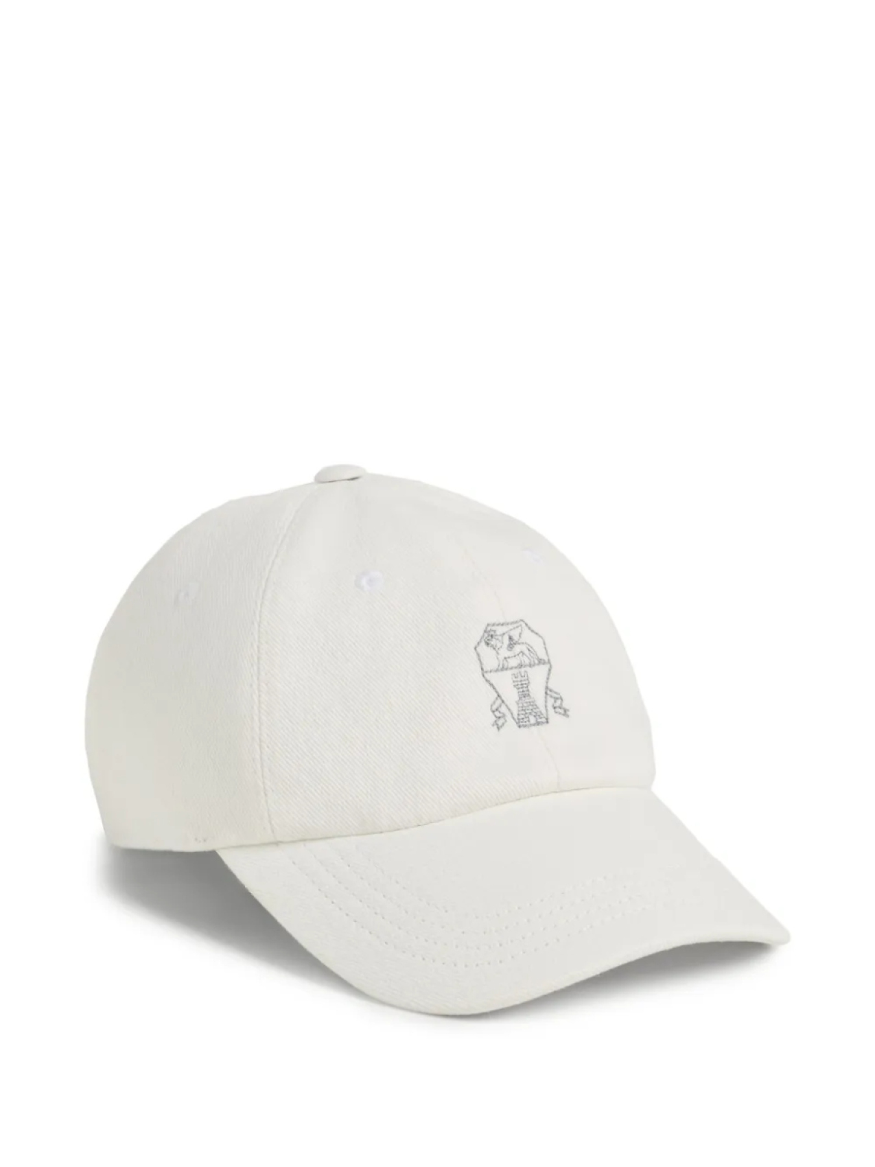 

Бейсболка Brunello Cucinelli Kids с вышитым логотипом, белый
