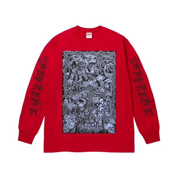 Футболка с длинными рукавами Supreme Wombat, красная
