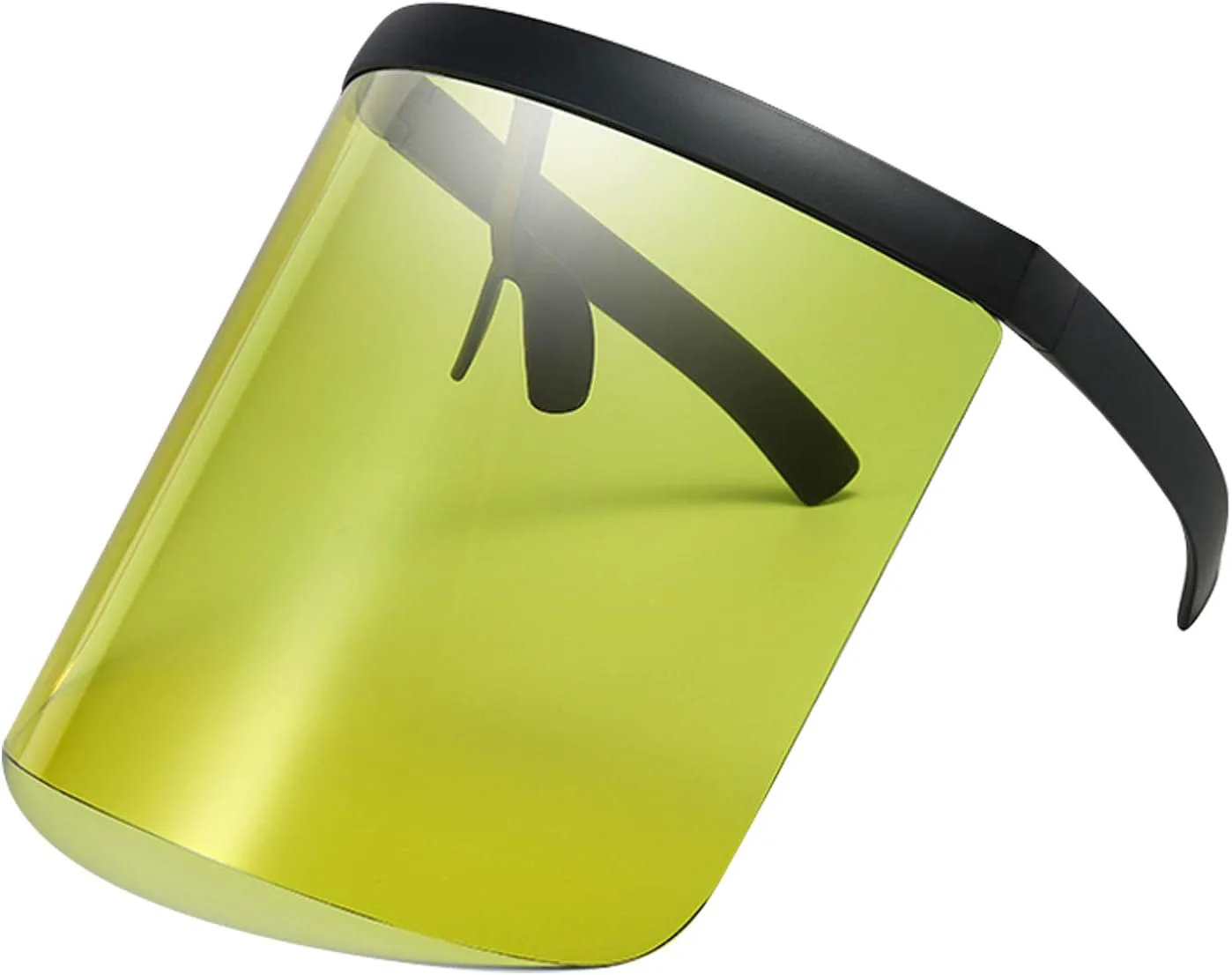 

Футуристические солнцезащитные очки-щиток большого размера с плоским верхом, прозрачным защитным чехлом, ветрозащитной маской большого размера mincl, Yellow