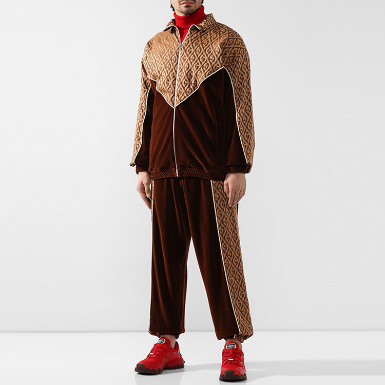 Штаны спортивные Gucci, коричневый / темно-коричневый — фото 2