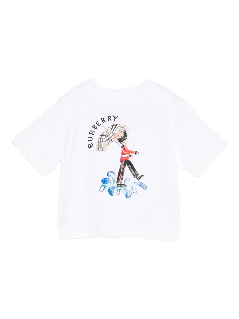 

Футболка с графическим принтом BURBERRY KIDS, белый