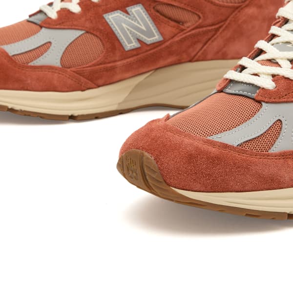 Кроссовки 991V2 New Balance, Potters Clay, Raw Sienna & Harbor Mist — фото 3