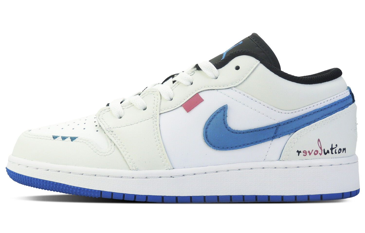 

Кроссовки Air Jordan 1 Vintage Basketball Shoes Women's Low-top Milk White, белый
