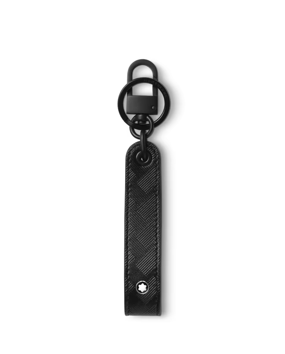 

Унисекс черный кожаный брелок для ключей Montblanc