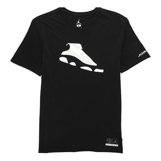 

Футболка 13 athleisure casual sports short sleeve black Air Jordan, черный