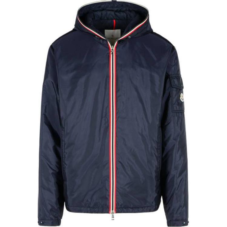 

Moncler Куртка-бомбер с логотипом, Marine Blue