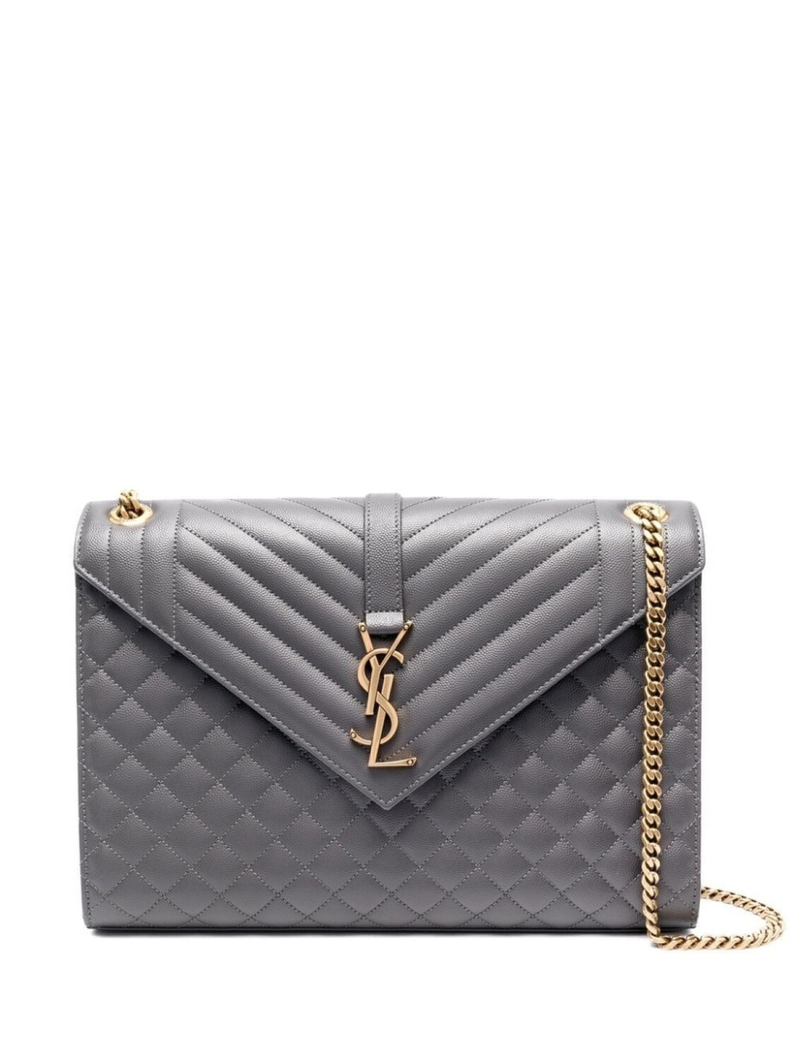 

Большая сумка на плечо Saint Laurent Envelope, серый