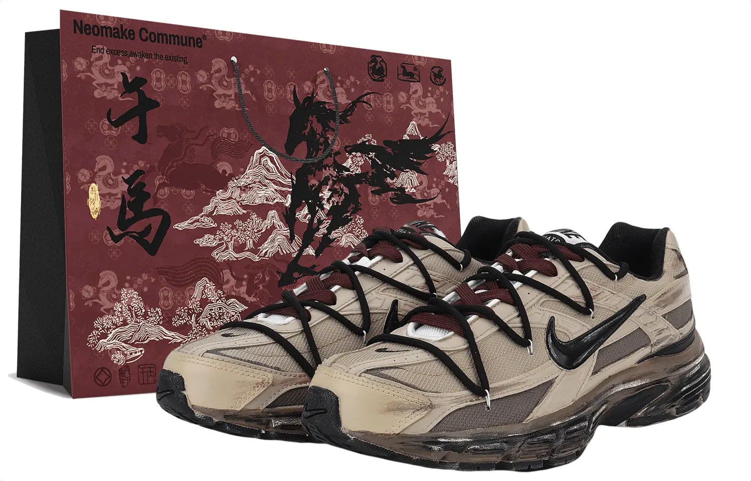 

Nike Initiator Abrasion Resistant Slip Resistant низкие повседневные кроссовки для города и комьютинга unisex tan