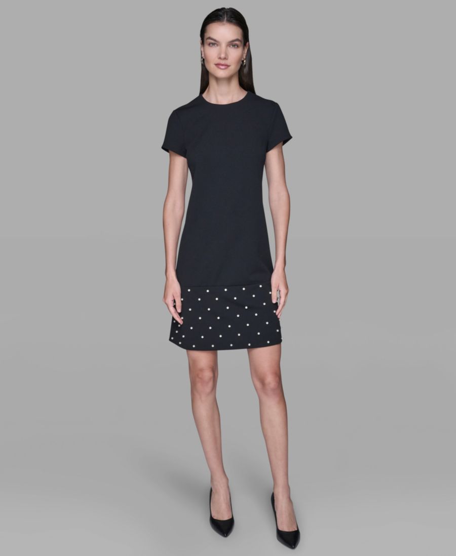 

Женское платье-футляр из крепа в стиле дайвинг KARL LAGERFELD PARIS, Black