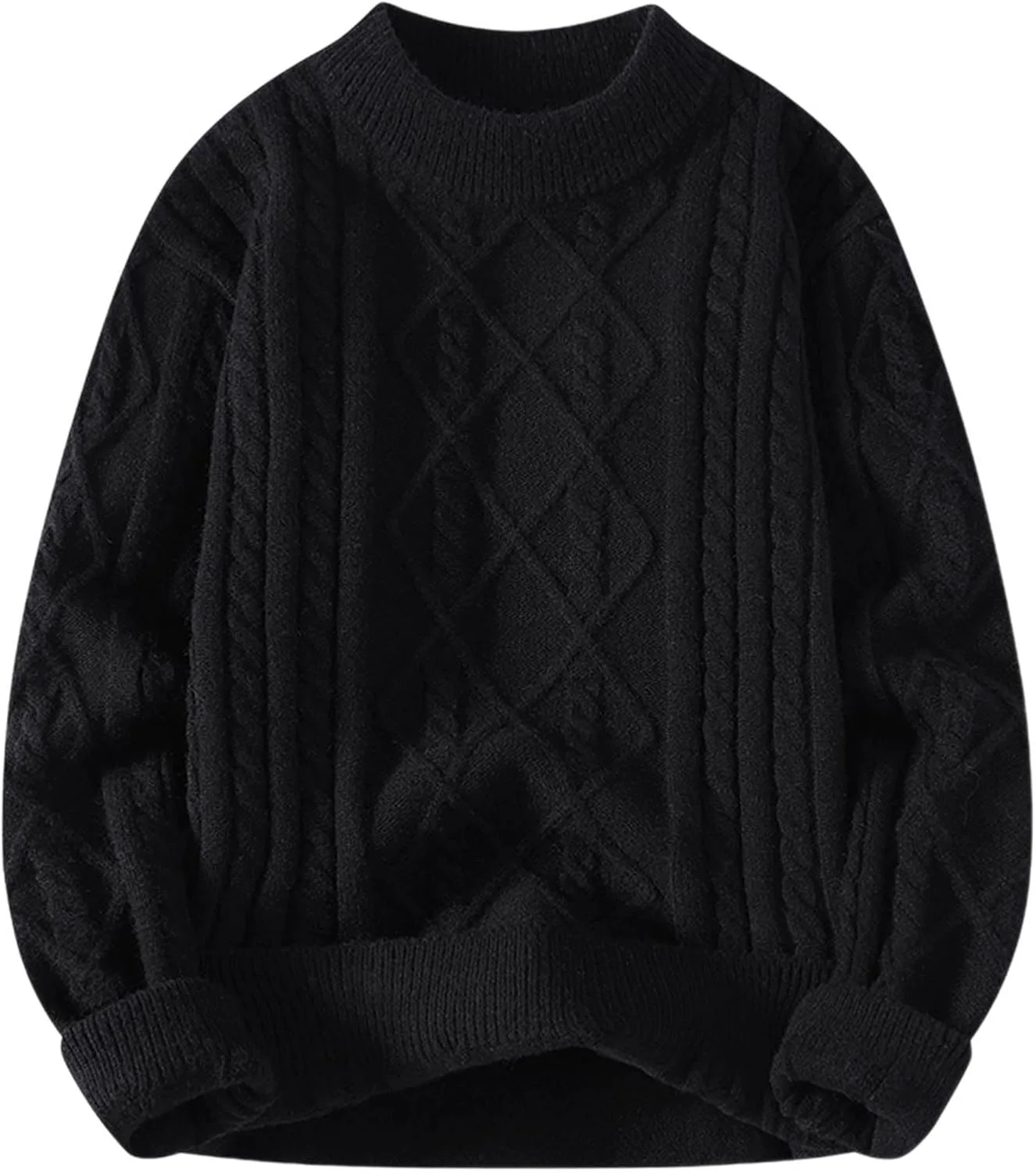 

Мужской свитер с косой вязкой