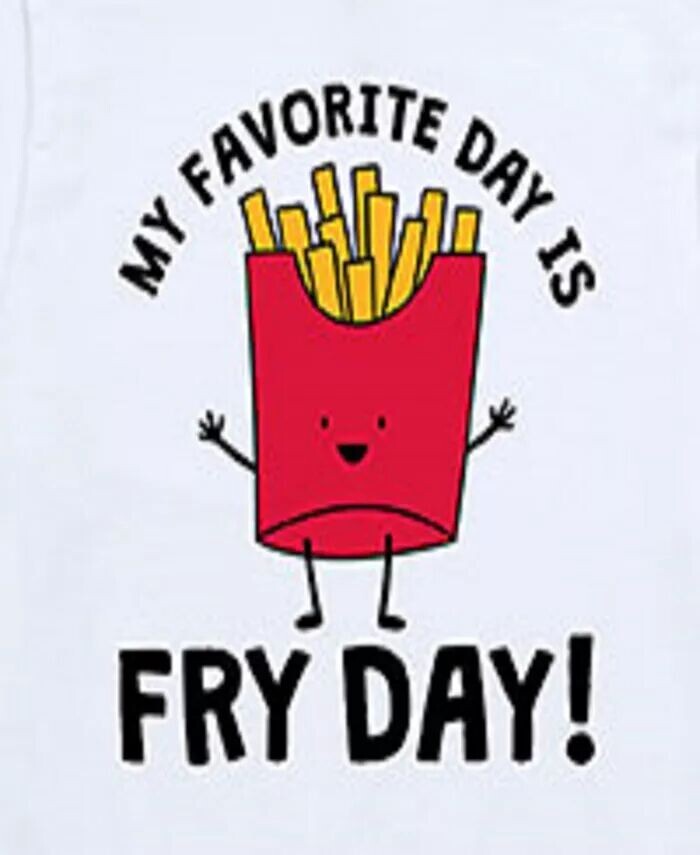 Футболка Big Boys Favorite Day Fry Day с графическим принтом Hybrid, белый — фото 3