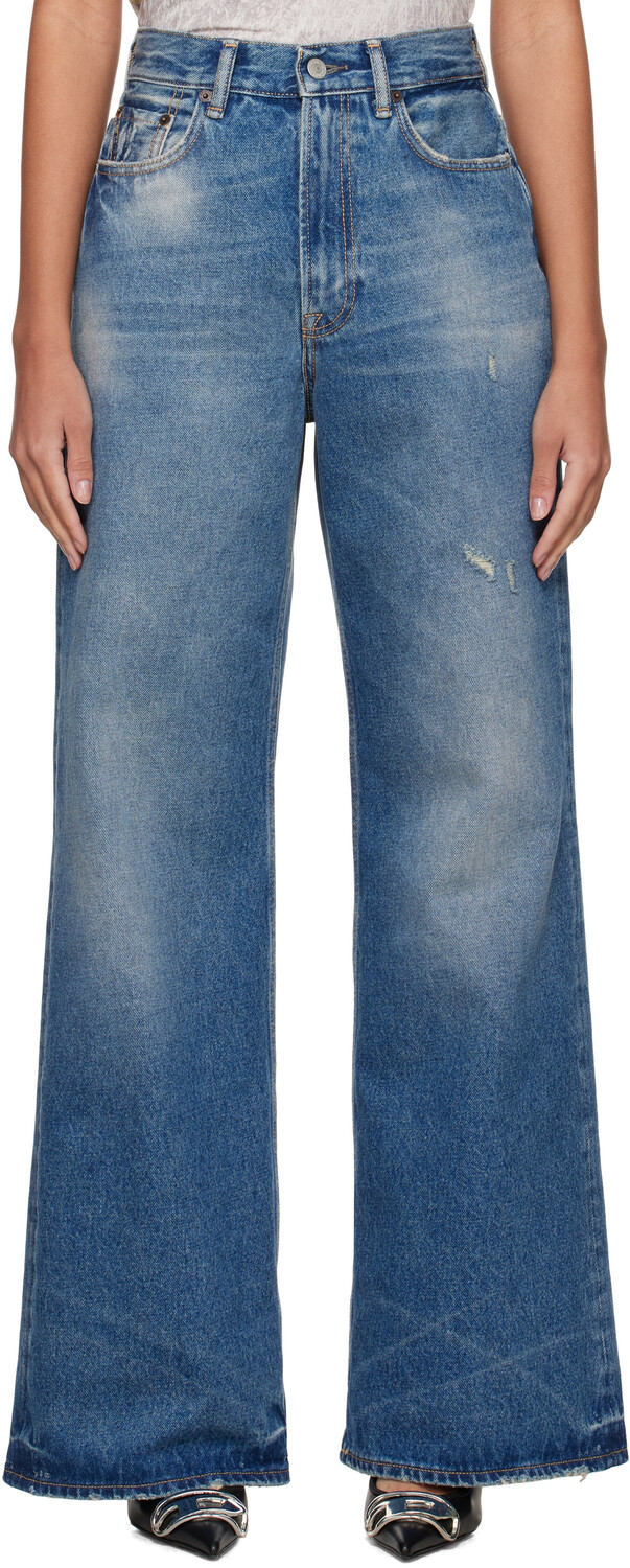 

Синие джинсы свободного кроя 2022F Acne Studios, Mid blue