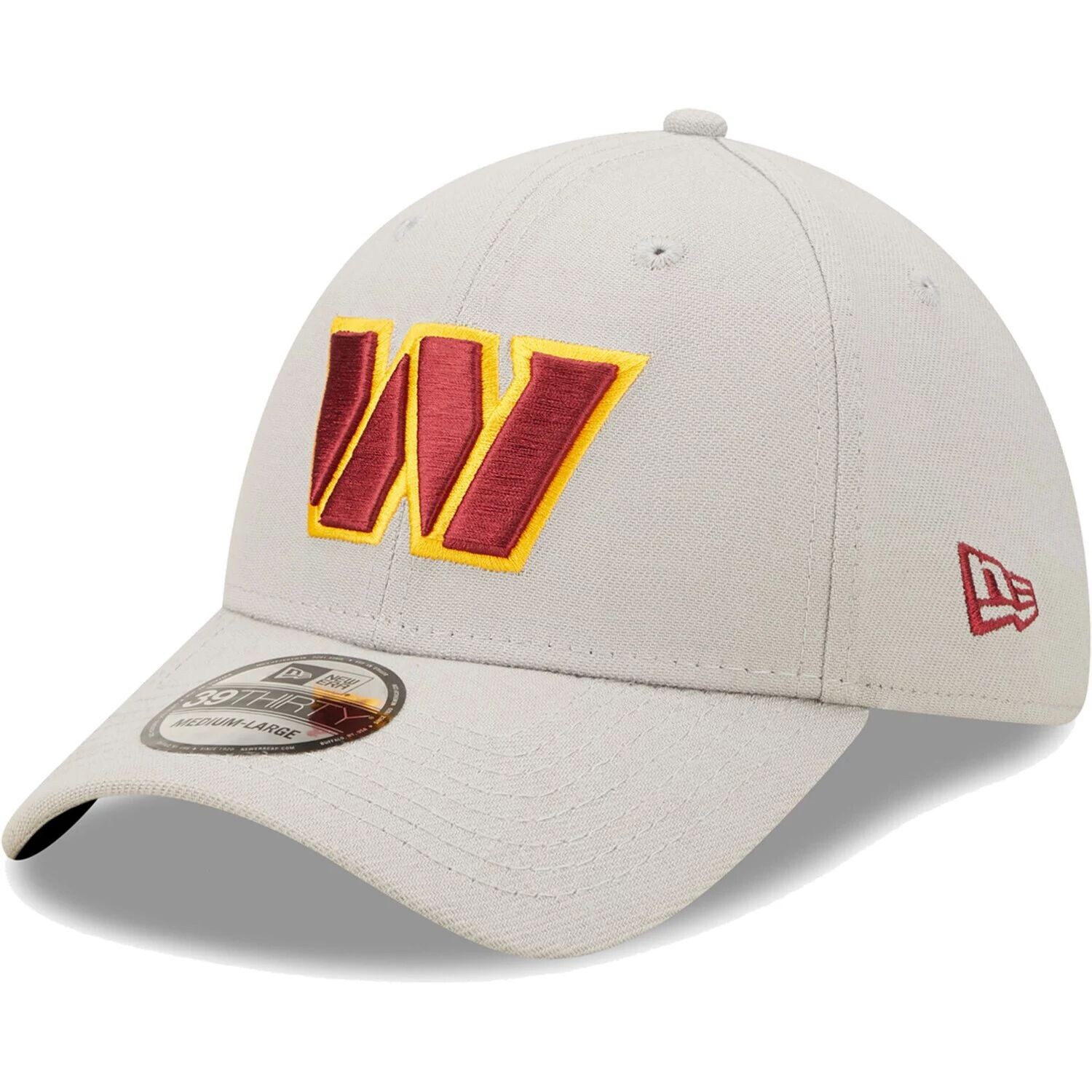 

Мужская серая кепка New Era Washington Commanders Essential 39THIRTY Flex.