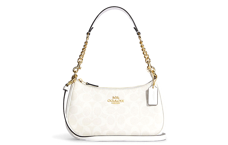 

Сумка Teri 25 Monogram через плечо средняя женская белая COACH