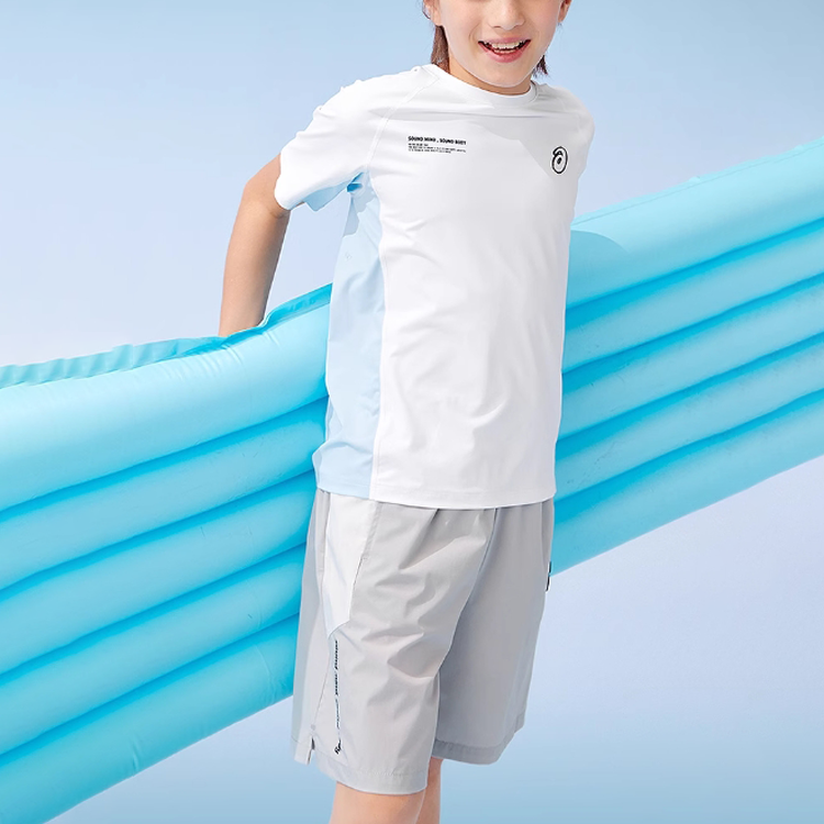 ASICS Спортивная футболка 0001 Raw White для детей 3-7 лет — фото 4