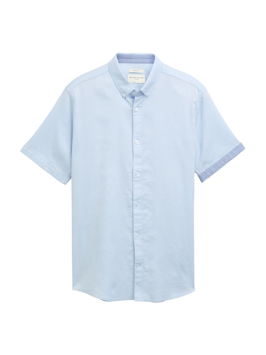 

Рубашка на пуговицах классического кроя TOM TAILOR, цвет Dusty blue/Light blue