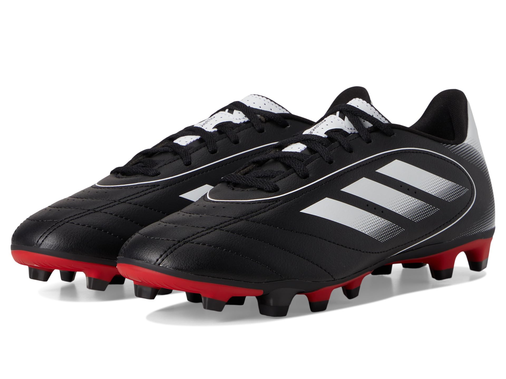 Кроссовки Unisex adidas Goletto IX Firm Ground/Multi Ground Soccer Cleats, цвет Black/White/Better Scarlet