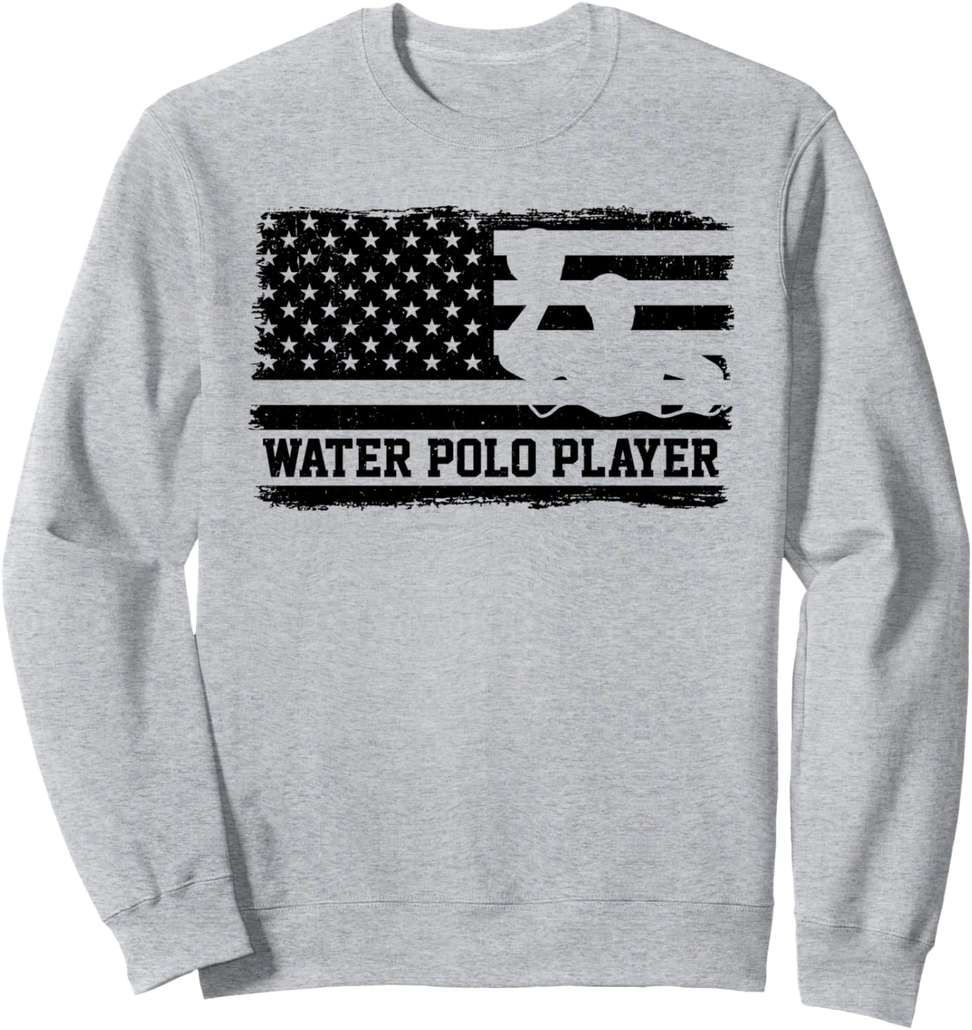 

Толстовка с американским флагом для игрока в водное поло Water Polo Game Waterpolo Player, серый