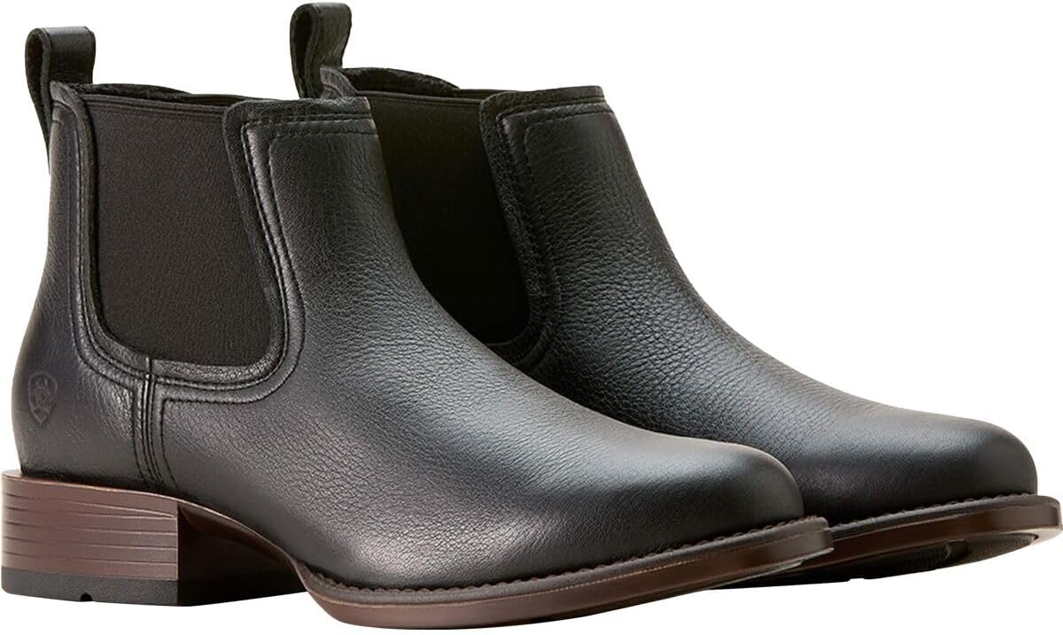 Детские сапоги ARIAT Booker Ultra с закругленным носком в стиле вестерн, черный — фото 4