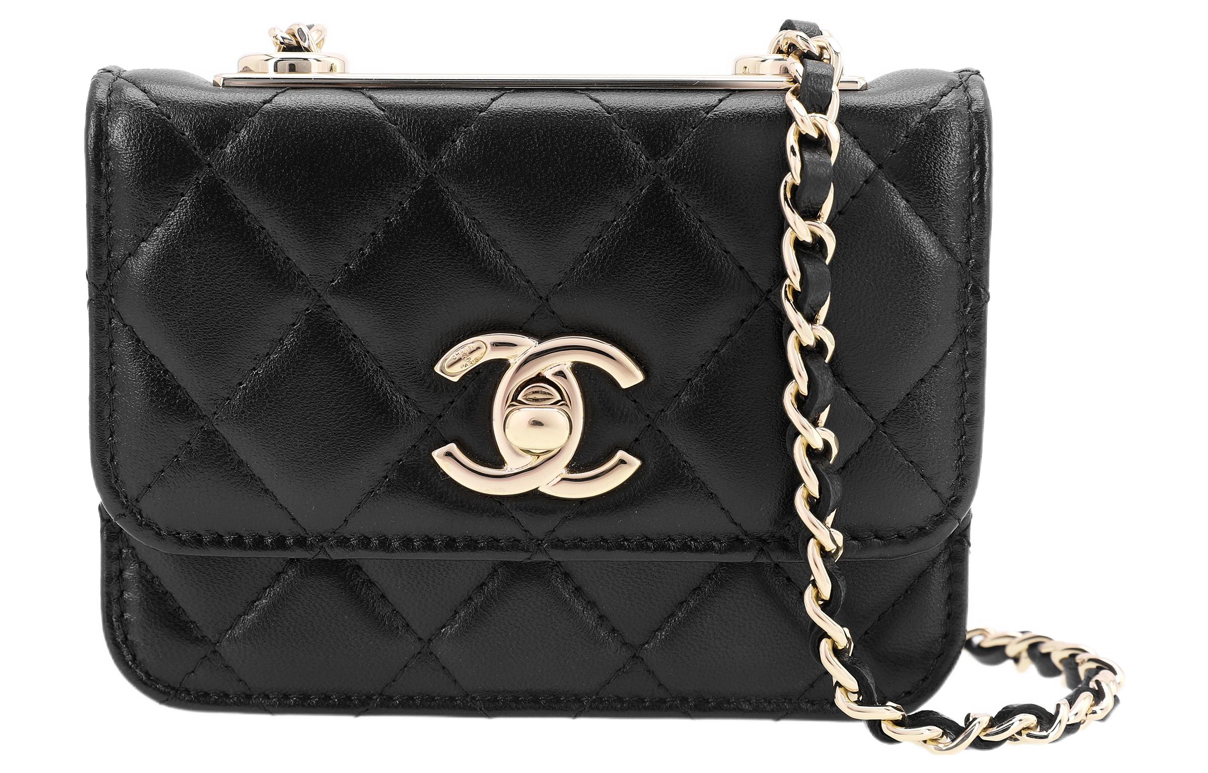 

CHANEL Модная овчинная монетница Женская черная сумка через плечо Женская черная кросс-боди сумка