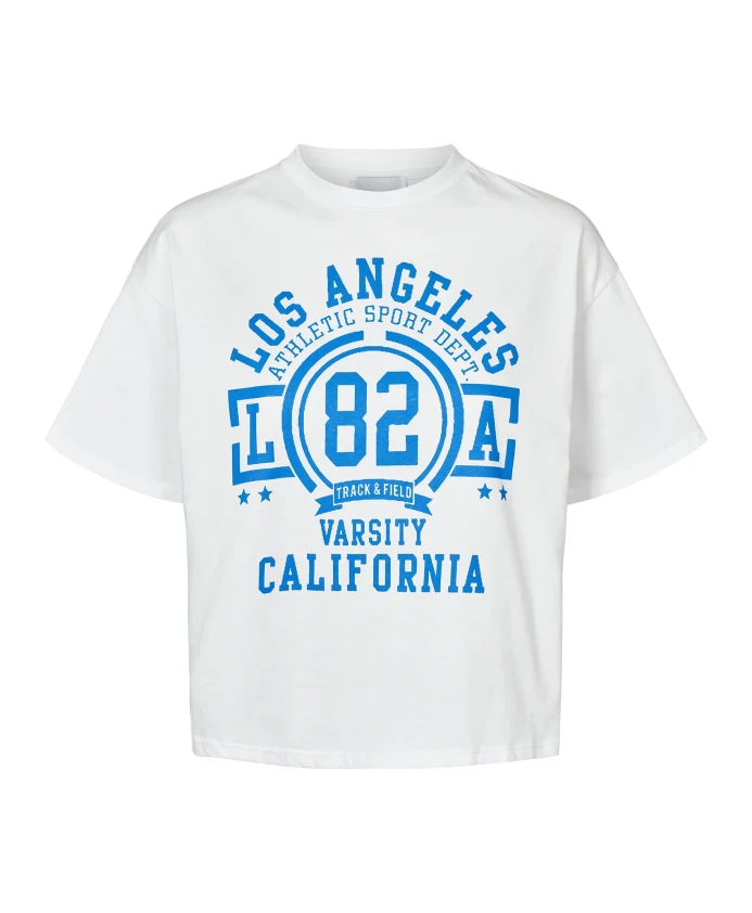 

Укороченная хлопковая футболка La California American Dreams, белый