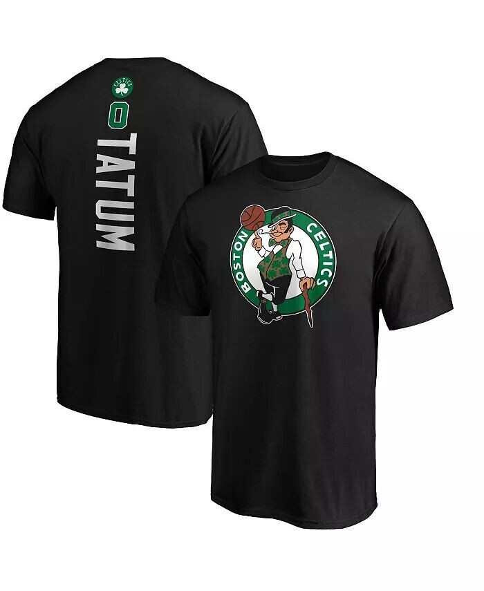 

Мужская черная футболка с именем и номером плеймейкера команды Boston Celtics Джейсона Татума Fanatics