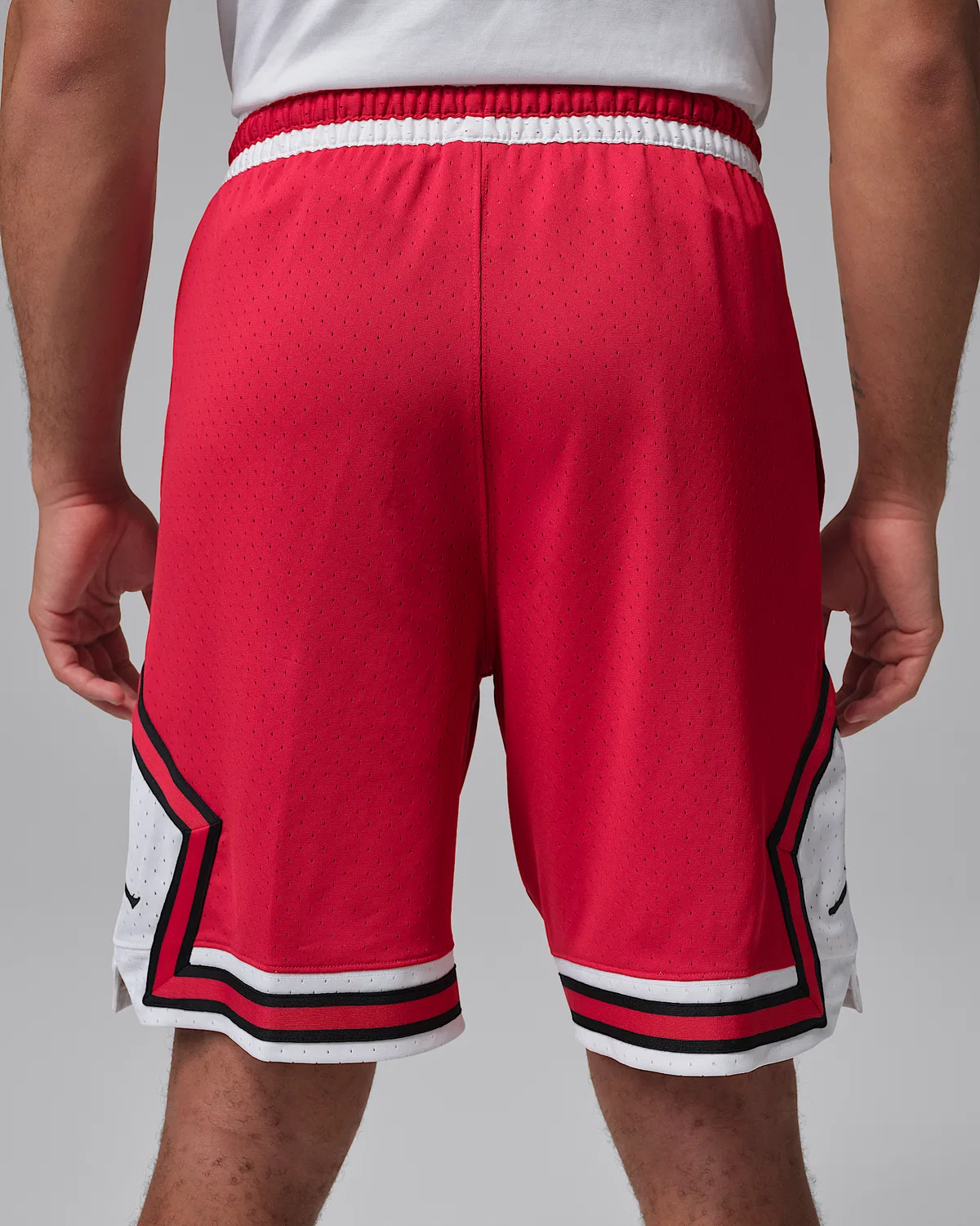 Мужские шорты Jordan Sport Dri-FIT 9" Diamond, Gym Red/White/Gym Red — фото 3
