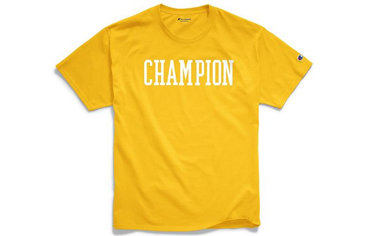 

Футболка прямая US версия Унисекс Желтый Champion