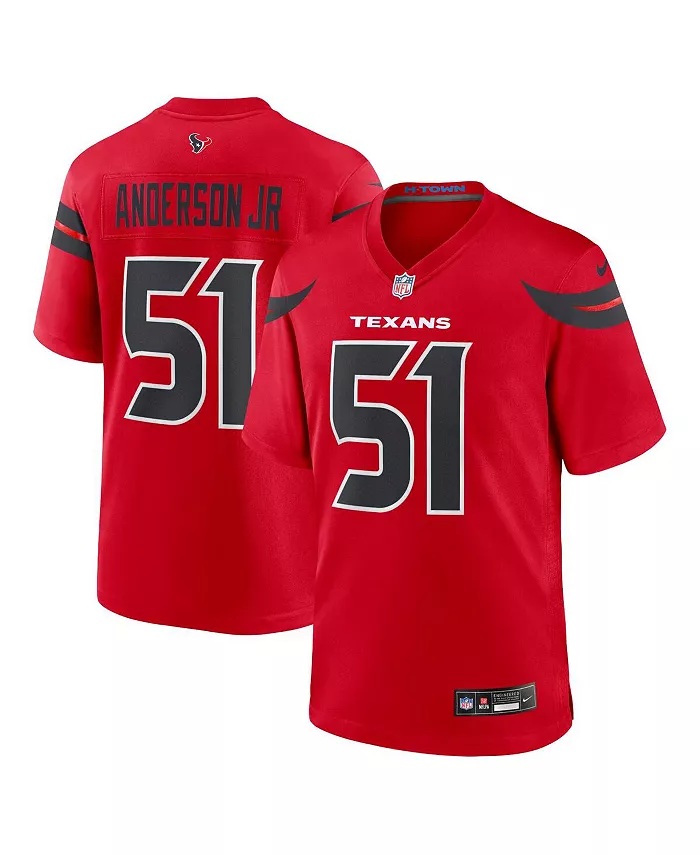 

Футболка игровая альтернативная Nike для мужчин Will Anderson Jr. Houston Texans Fanatics, красный