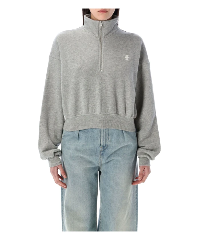 

Укороченная толстовка с молнией до середины груди ÃTerne, серый