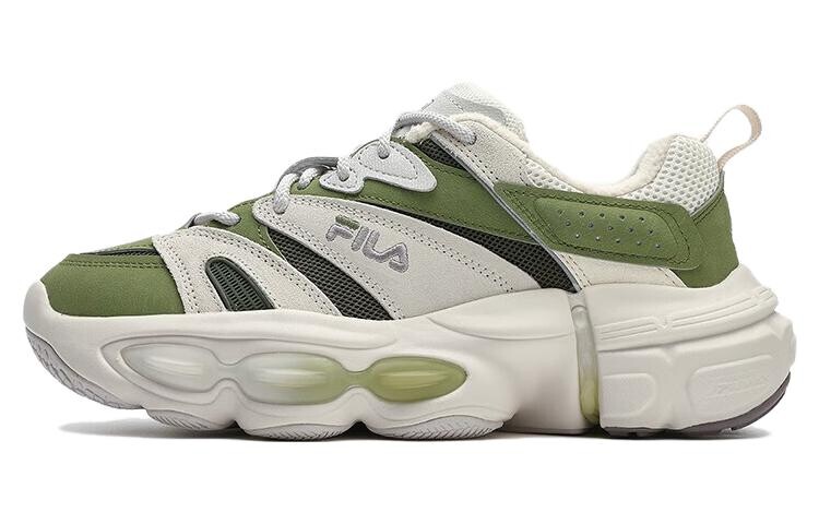 

Женские массивные кроссовки FILA, White/Green