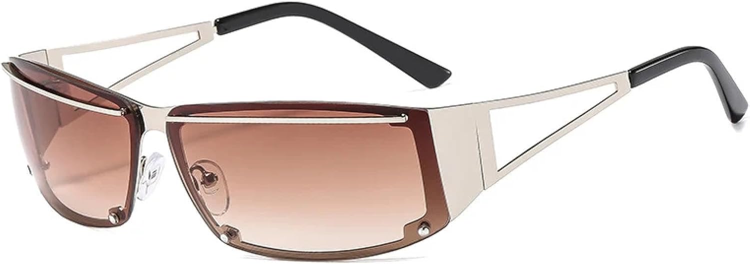 

Модные полые солнцезащитные очки для женщин и мужчин, винтажный тренд, роскошные очки в стиле хип-хоп, стимпанк, уличное фото, солнцезащитные очки UV400 TKKTLLT, Silver Tea