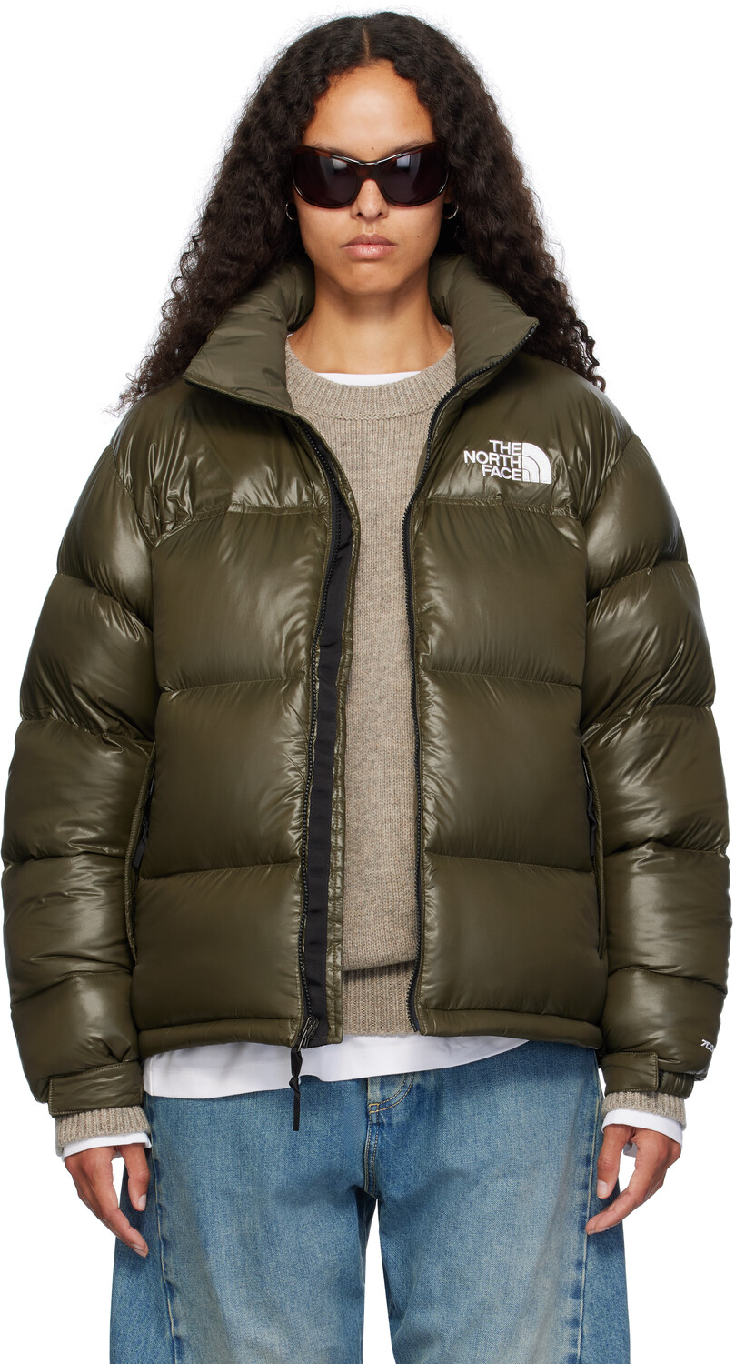 

SSENSE Эксклюзивная куртка-пуховик цвета хаки 1996 года в стиле ретро Nuptse The North Face