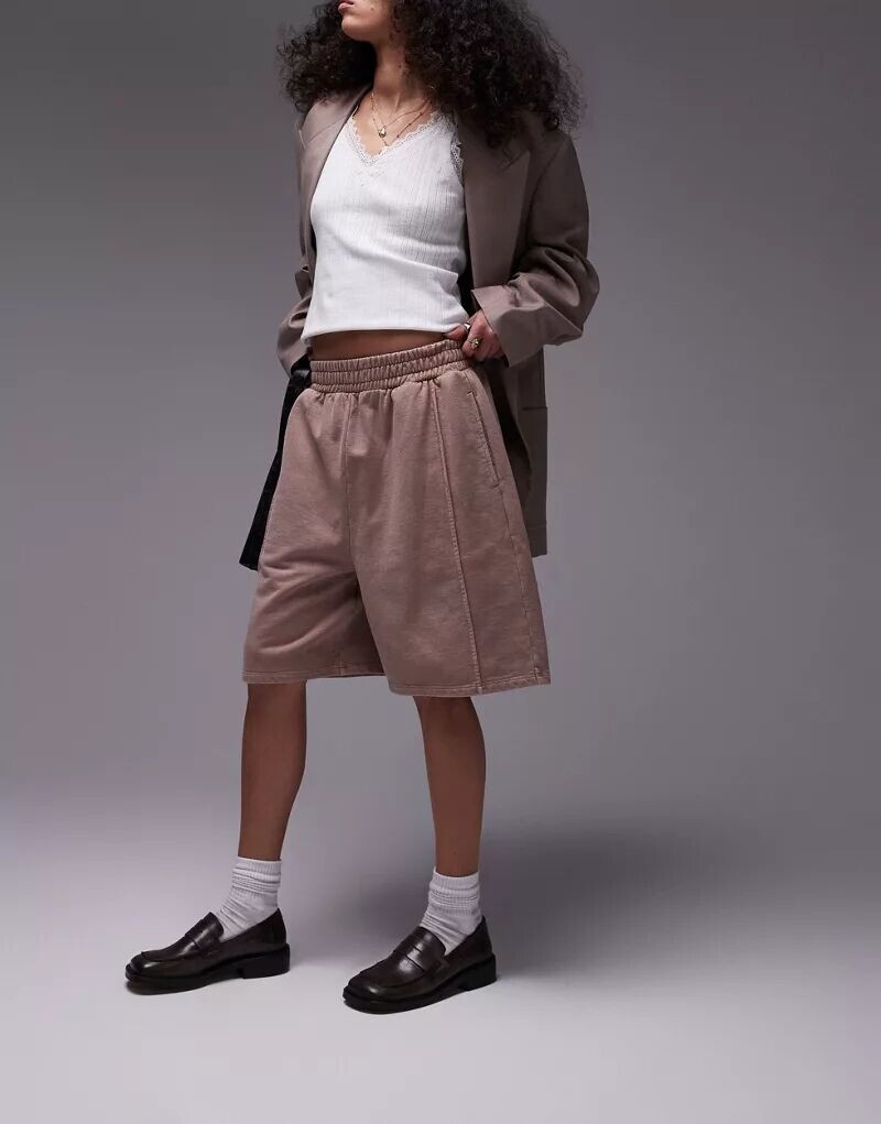

Выцветшие розовые шорты Topshop