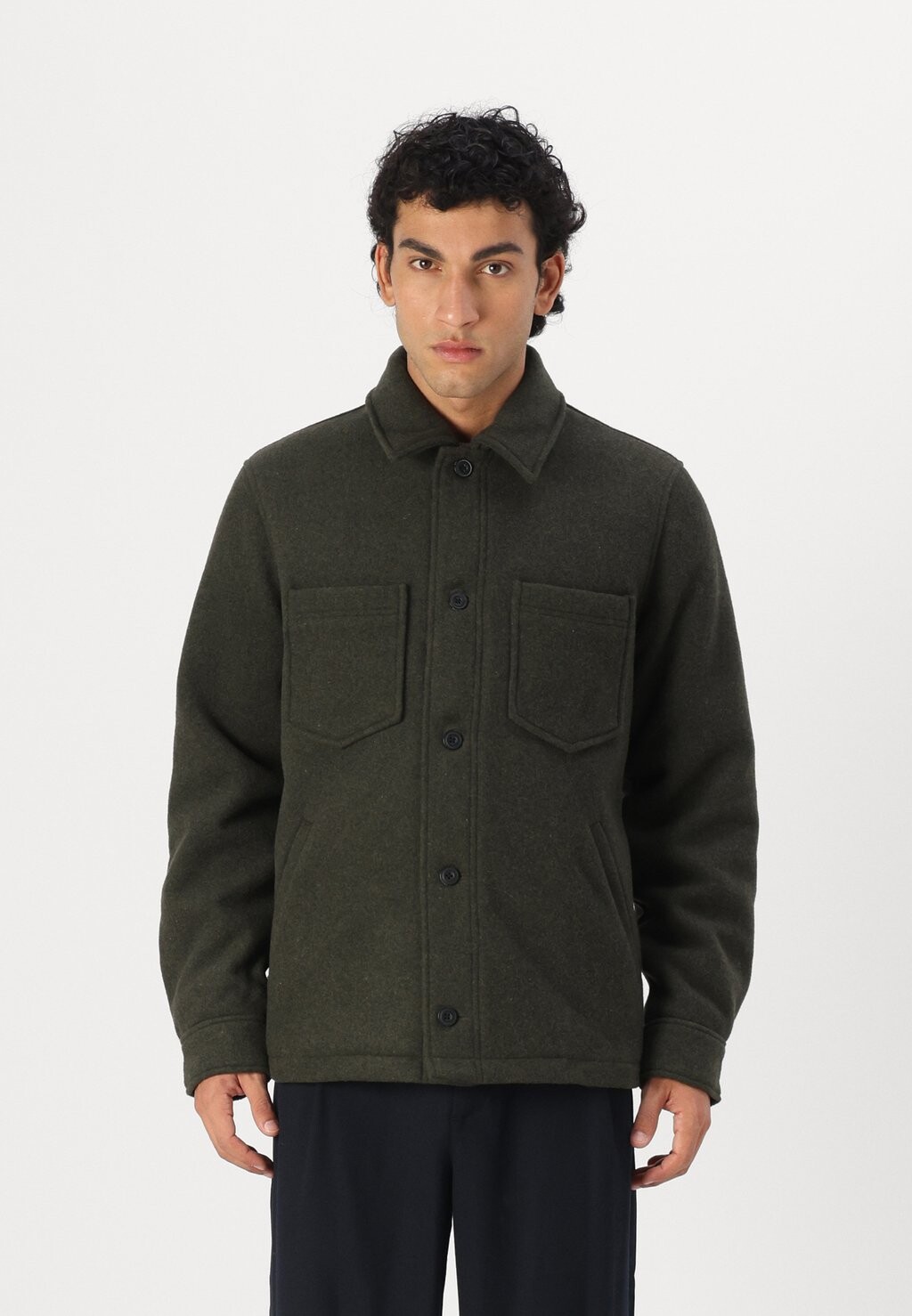 

Легкая куртка PALLY SHIRT JACKET Samsøe Samsøe, темно-зеленый