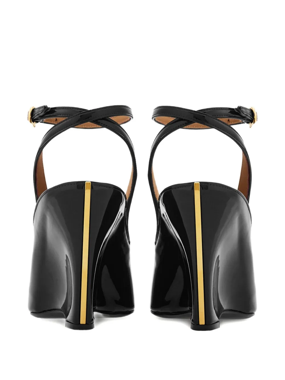 Туфли на танкетке с открытым носком Ferragamo, черный — фото 3