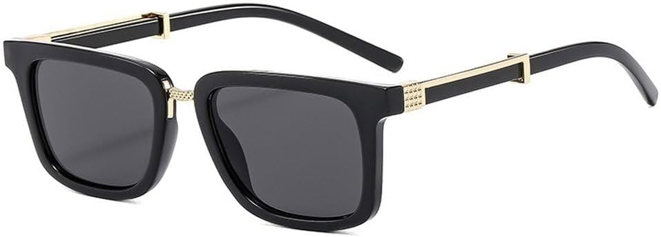 

Мужские солнцезащитные очки в стиле ретро, ​​квадратные, двухцветные, с градиентным переходом цвета, защита от УФ-излучения UV400; женские солнцезащитные очки в стиле панк с леопардовым принтом SKFGNX, Black Gray