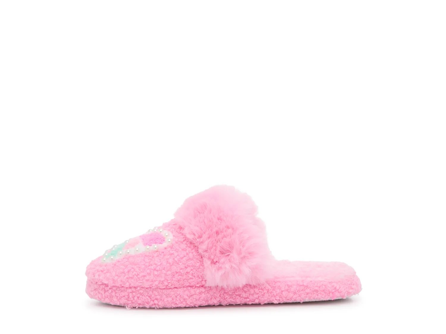 Тапочки OMG Accessories Butterfly Pearl Plush Slipper - Kids', Peony Pink — фото 3