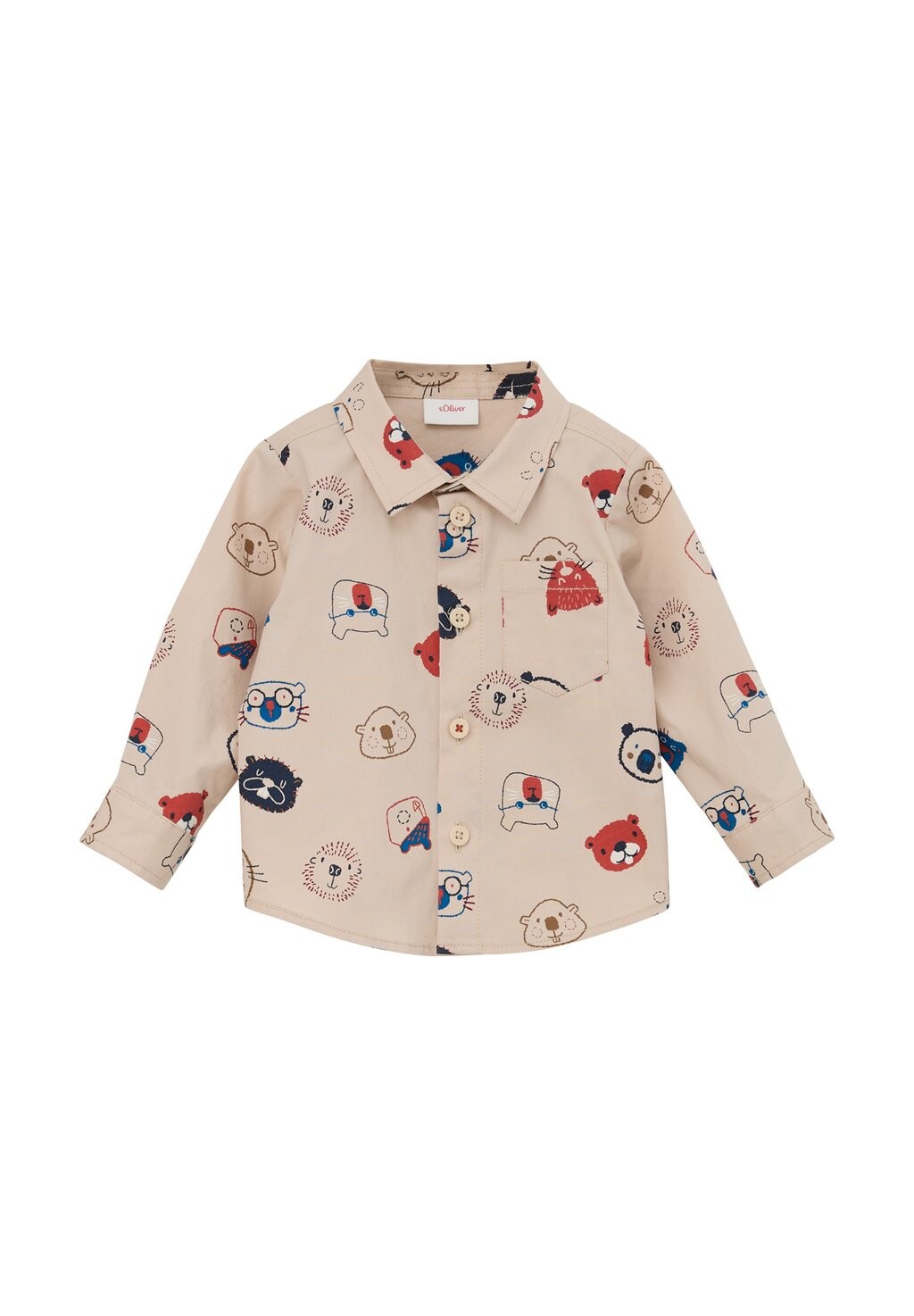 

Блузка-рубашка REGULAR MIT ALLOVER PRINT s.Oliver, цвет beige