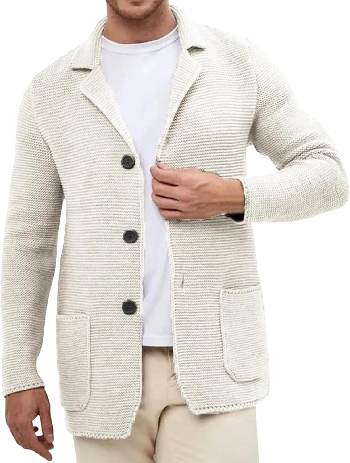 

Мужской кардиган-блейзер вязаный slim fit