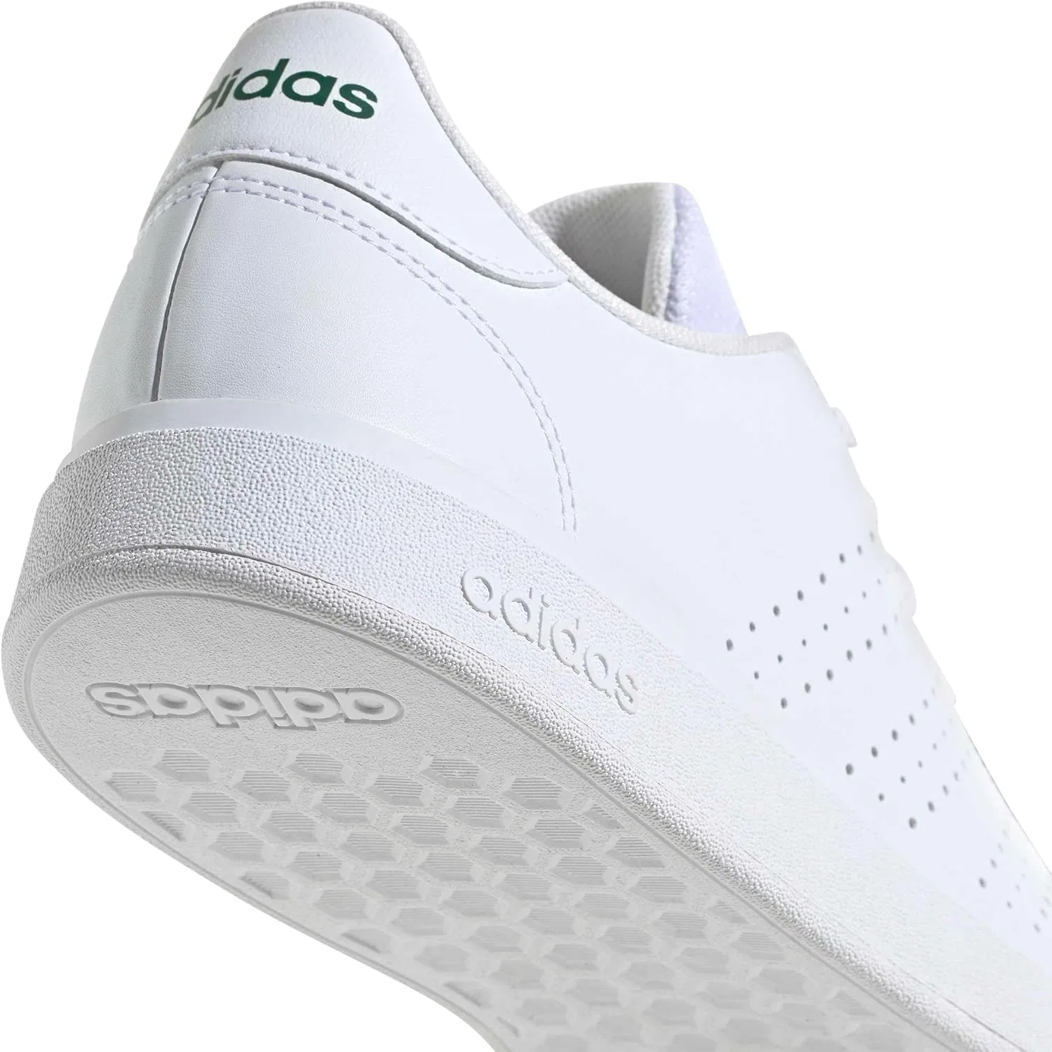 Кроссовки Adidas Unisex Advantage Base 2.0, Cloud White Collegiate Green — фото 4