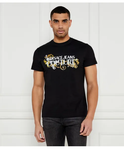 

Футболка Slim fit Versace Jeans Couture, черный