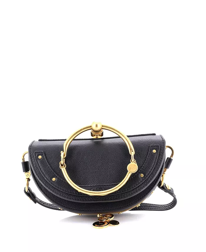 

Мини-сумка кросс-боди Nile с лаковым покрытием Pre-Owned Chloe, черный
